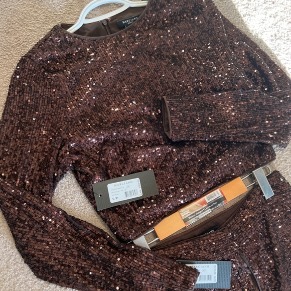 Marciano Designer 2 piece Sequinned outfit - Picture 3 of 4